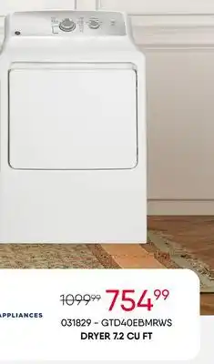 Meubles RD Dryer 7.2 cu ft offer