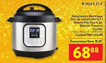 Walmart Instant pot duo 6-qt. electric pressure cooker offer