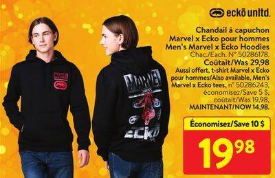 Walmart Men's marvel x ecko hoodies offer