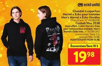 Walmart Men's marvel x ecko hoodies offer