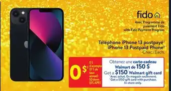 Walmart Iphone 13 postpaid phone offer
