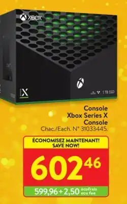 Walmart Xbox series x console offer