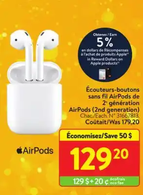 Walmart Airpods (2nd generation) offer