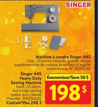 Walmart Singer 44s heavy duty sewing machine offer