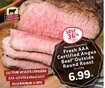 IGA Fresh AAA Certified Angus Beef Outside Round Roast offer