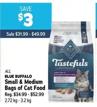 Ren’s Pets Depot All blue buffalo small & medium bags of cat food offer
