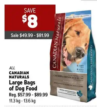 Ren’s Pets Depot All canadian naturals large bags of dog food offer
