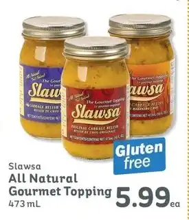IGA Slawsa All Natural Gourmet Topping offer