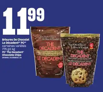 Provigo Brisures de chocolat le décadent pc, 775 g/1 kg offer