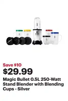 Best Buy Magic bullet 0.5l 250-watt stand blender with blending cups - silver offer