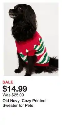 Old Navy Old navy cozy printed sweater for pets offer