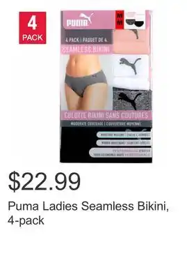 Costco Puma ladies seamless bikini, 4-pack offer