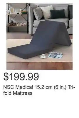 Costco Nsc medical 15.2 cm (6 in.) tri-fold mattress offer