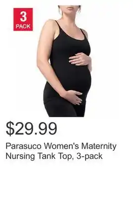 Costco Parasuco women's maternity nursing tank top, 3-pack offer