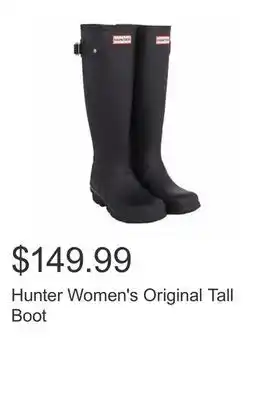 Costco Hunter women's original tall boot offer