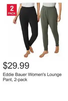 Costco Eddie bauer women's lounge pant, 2-pack offer