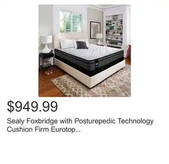 Costco Sealy foxbridge with posturepedic technology cushion firm eurotop queen mattress or set offer