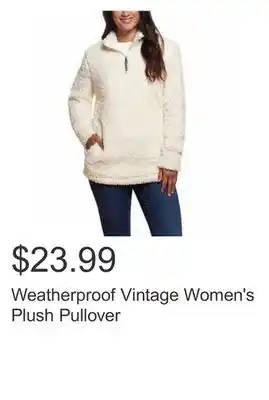Costco Weatherproof vintage women's plush pullover offer