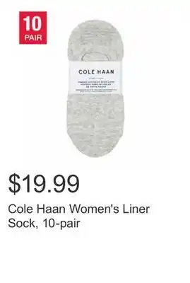 Costco Cole haan women's liner sock, 10-pair offer