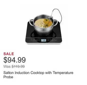 Costco Salton induction cooktop with temperature probe offer