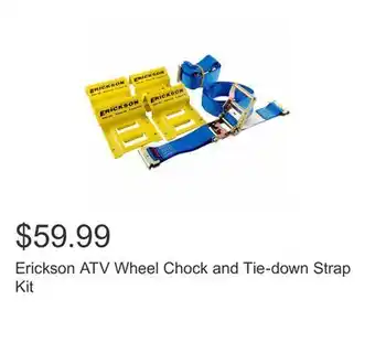 Costco Erickson atv wheel chock and tie-down strap kit offer