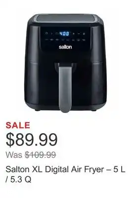 Costco Salton xl digital air fryer – 5 l / 5.3 q offer