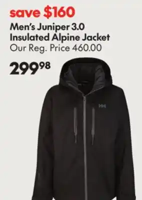Sport Chek Helly hansen men's juniper 3.0 insulated alpine jacket offer