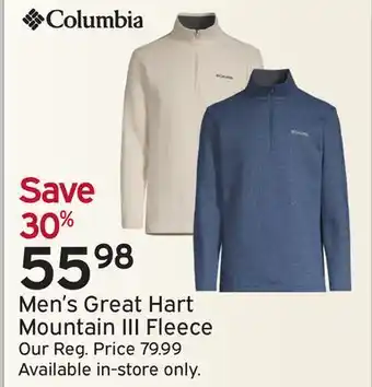 Atmosphere Columbia men's great hart mountain iii fleece offer