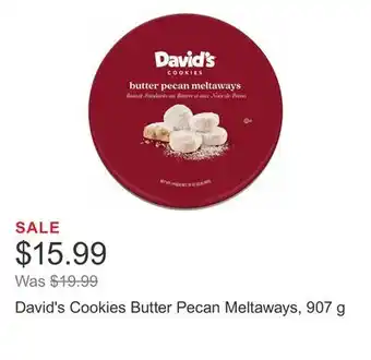Costco David's cookies butter pecan meltaways, 907 g offer