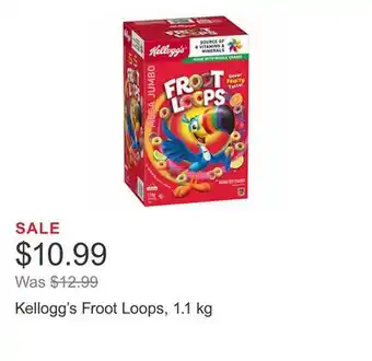 Costco Kellogg's froot loops, 1.1 kg offer