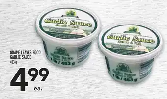 Metro GRAPE LEAVES FOOD GARLIC SAUCE offer