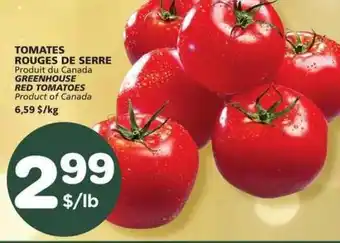 IGA GREENHOUSE RED TOMATOES offer