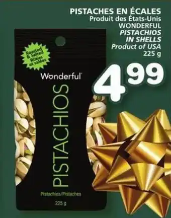 IGA WONDERFUL PISTACHIOS IN SHELLS offer
