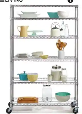 Canadian Tire For living 6-tier wire shelf on casters offer