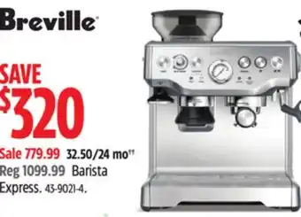 Canadian Tire Breville barista express offer
