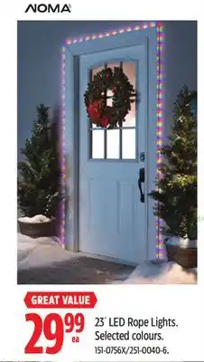 Canadian Tire Noma 23' led rope lights offer