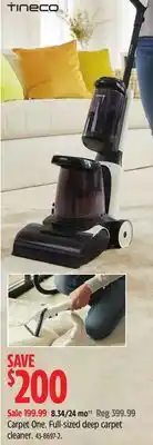 Canadian Tire Tineco carpet one offer