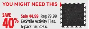 Canadian Tire Easytile activity tiles offer