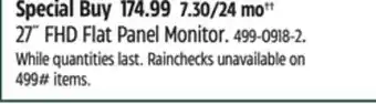 Canadian Tire Philips 27˝ fhd flat panel monitor offer