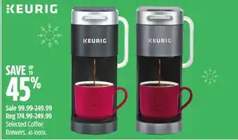 Canadian Tire Selected keurig coffee brewers offer