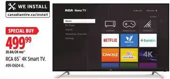 Canadian Tire Rca 65 4k smart tv offer