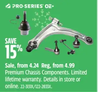 Canadian Tire Pro-series oe+ premium chassis components offer