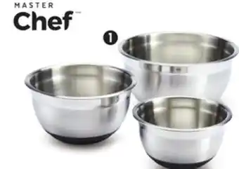 Canadian Tire Master chef 3-pc stainless-steel bowl set with non-slip bottom offer