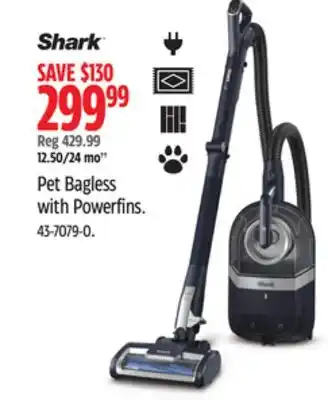 Canadian Tire Shark pet bagless with powerfins offer