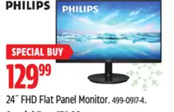 Canadian Tire Philips 24˝ fhd flat panel monitor offer