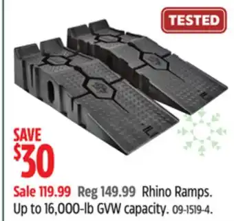 Canadian Tire Rhino ramps offer