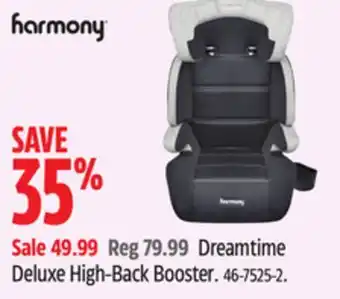 Canadian Tire Harmony dreamtime deluxe high-back booster offer