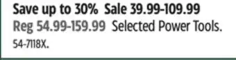 Canadian Tire Skil selected power tools offer