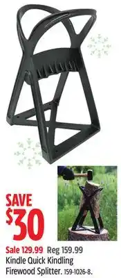 Canadian Tire Kindle quick kindling firewood splitter offer