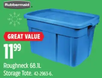 Canadian Tire Rubbermaid roughneck 68.1l storage tote offer